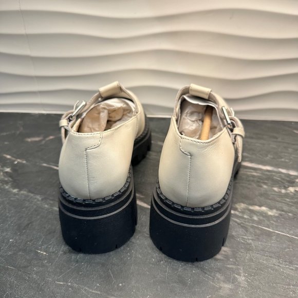 Seychelles Luster Leather Loafer Mary Jane Shoe Off White Womens Sz 8.5 - Picture 2 of 9